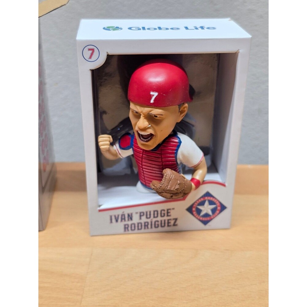 Iván Pudge Rodríguez Texas Rangers Bobblecard Bobblehead MLB Hall of Fame